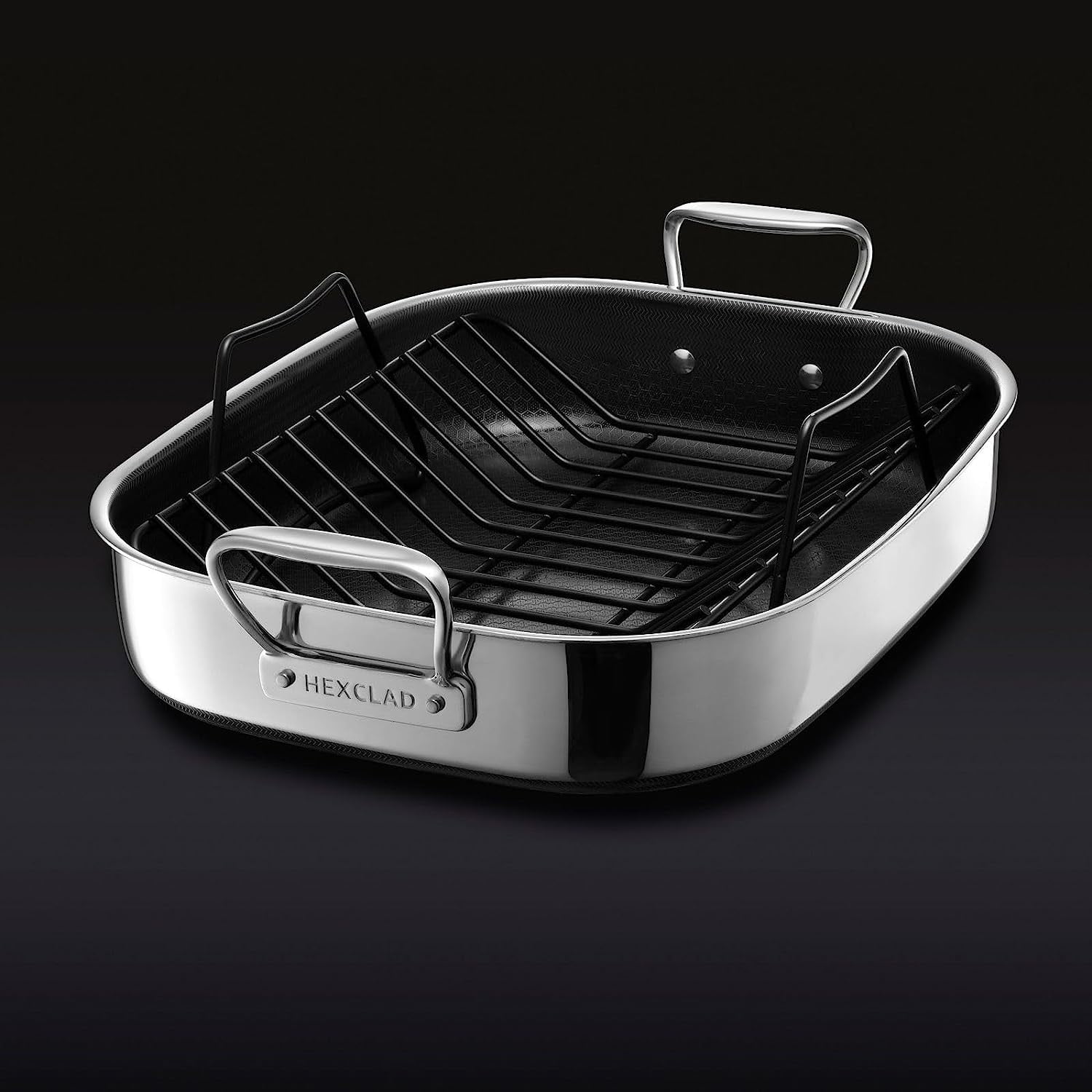 HexClad Hybrid Roasting Pan - Silver - 63 requests