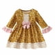 thumbnail image 2 of Vestido SDJMa para niñas y bebés, vestido de princesa con mangas largas, cuello redondo y estampado floral, 2 of 8