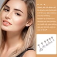 thumbnail image 3 of LIFKOME 6 Pcs Clous de Boucles d'Oreilles Disque Rond Zircon Acier Inoxydable pour Bureau, 3 of 8