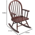 thumbnail image 2 of Gift Mark Childs Rocking Chairs - Windsor Kid's Rockers - Classic Hand-Made Wooden Seats for Boys and Girls - Childrens Furniture Rocker (Brown), 2 of 3