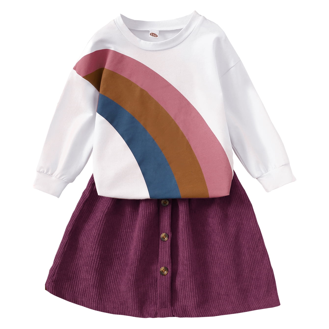 6T Little Girls Clothes 7 Years Little Girls 2PCS Fall Winter Outfits