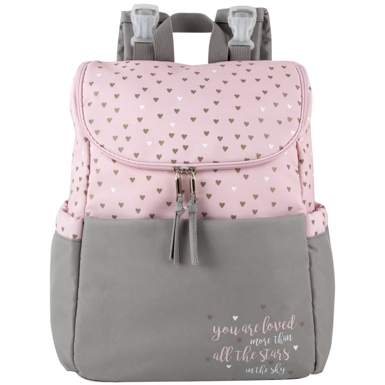 Baby Essentials Diaper Bag Backpack 5-Piece Set, Pink photo 8