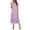 Purple, variant on 2026 Summer Womens Dress V-Neck Short Sleeve Tiered Smocked Waist Flowy Midi Dress with Ruffle Hem