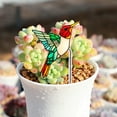 thumbnail image 4 of Acrylic Bird Planter with Figurine - Modern Desktop Succulent Pot & Office Decor, Eco-Friendly Mini Flower Vase Container for Small Plants/Craft Display, 4 of 5