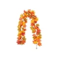 thumbnail image 2 of Guirnalda de hojas de arce para Halloween de 172 cm | Enredadera colgante de ratán de plástico multicolor | Decoración para Acción de Gracias y Navidad | Decoración para fiestas con chimenea | 1, 2 of 7