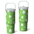 thumbnail image 2 of 1pc St. Patrick's Day 30oz Tumbler with Straw & Handle - Insulated Stainless Steel Cup | Holiday Gift for Man Women (Christmas, Valentine's, Birthday), 2 of 7