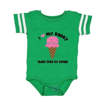 

Inktastic I Love Daddy More Than Ice Cream Gift Baby Girl Bodysuit