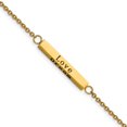 thumbnail image 6 of Stainless Steel Bracelet Fancy Cable Women's Cubic Zirconia 4 mm 7 in Chisel Polished Yellow IP-plated with CZ LOVE DREAM LAUGH Enjoy the little things 1.5 Extension, 6 of 8