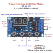 DC 6-30V Dual MOS LED Digital Time Delay Relay Switch Module Circuit Board
