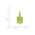 thumbnail image 2 of FJC Finejewelers Sterling Silver Green Enameled Turtle Pendant Necklace - Chain Included, 2 of 4