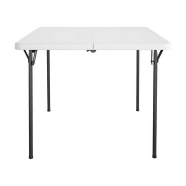 COSCO XL 36" Fold-in-Half Card Table w/ Handle, White, Indoor & Outdoor