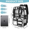 thumbnail image 7 of KOITHOT Clear Backpack Heavy Duty, Waterproof PVC Transparent Backpacks for Adults, Black Book Bag for School Travel, 7 of 7