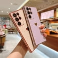 thumbnail image 3 of Dteck for Samsung Galaxy S23 Plus 6.6" Phone Case Luxury Plating Cute Love Heart Cover Full Camera Protection Soft Silicone Shockproof Bumper with Side Hearts Pattern, Purple, 3 of 8