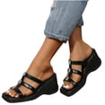 thumbnail image 4 of Sandalias de verano para mujer, sandalias con cuña, zapatos romanos de cristal, zapatillas informales con punta abierta Wmkox8yii  ytu8257, 4 of 8