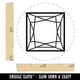 thumbnail image 2 of Princess Cut Square Brilliant Gem Diamond Jewelry Rubber Stamp for Scrapbooking Crafting Stamping - Mini 1/2 Inch, 2 of 7