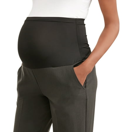 Maternity Oh! Mamma Straight Leg Career Pant with Full Panel (Available in Plus Sizes)