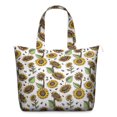 thumbnail image 1 of Sunflower Floral Butterfly Print Duffel Boho Travel Bag, Lightweight, , Multipurpose Weekender, 1 of 5