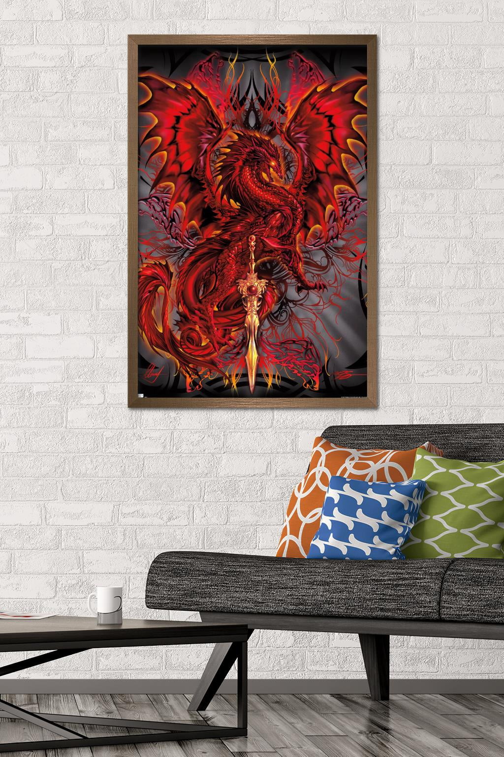 Ruth Thompson - Dragonblade Bloodblade Wall Poster, 22.375" x 34", Framed