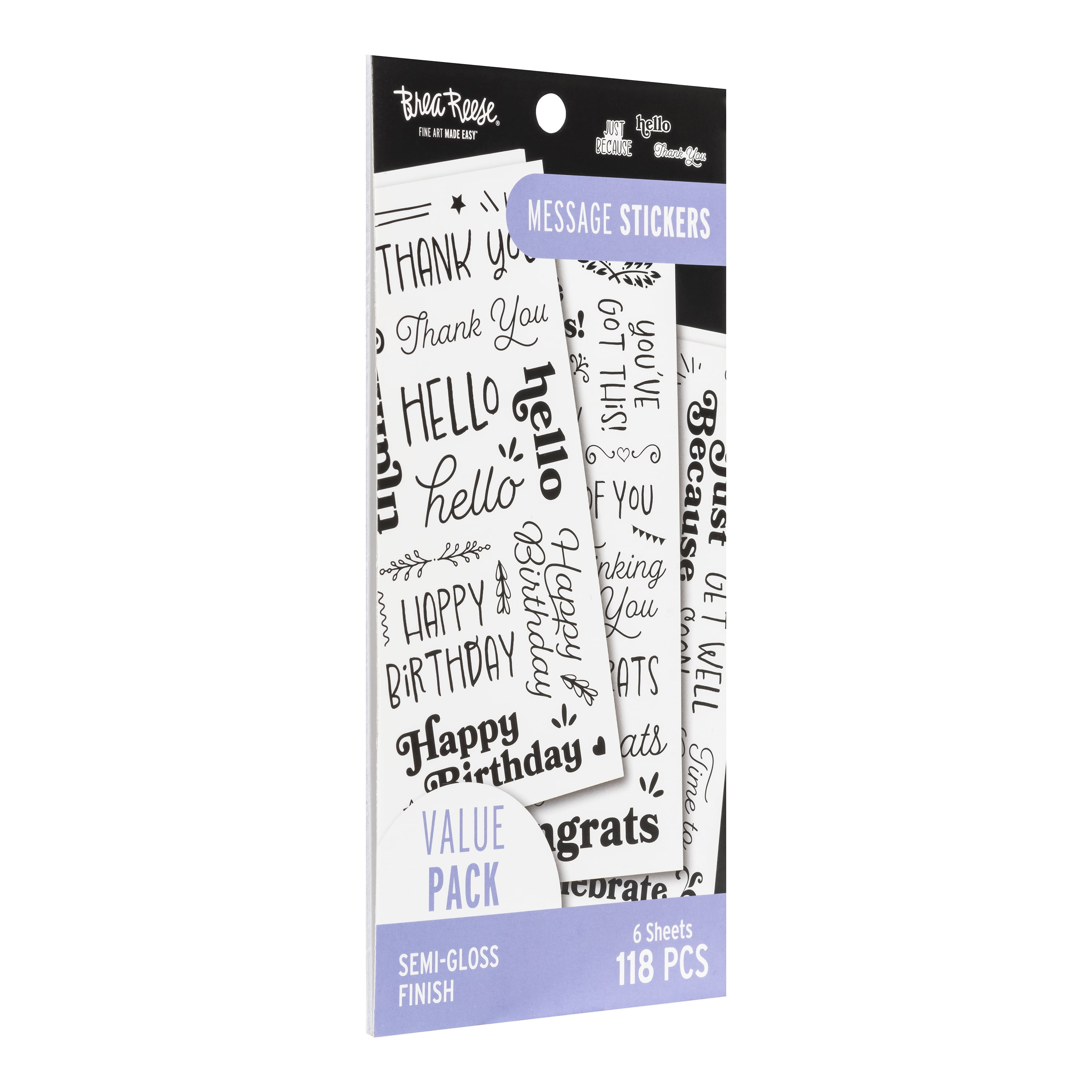 (2 pack) Brea Reese® Sticker Pack - Thank You Messages