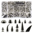 thumbnail image 1 of Coofit Ensemble de Rivets à Pointes DIY - Rivets Portables pour Vêtements Cônes Clous Punk pour Artisanat, 1 of 10