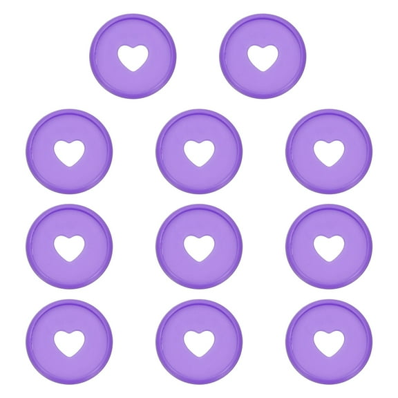 28mm Plastic Book Binding Discs, 11 Pack Discbound Expansion Discs Heart Binder Rings for DIY Notebook Planner, Purple