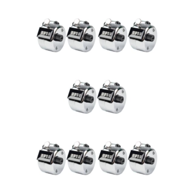relayinert 2x Unisex Manual Counting Tally With Clear Accurate Scale For Easy Materials Silvery 5Set