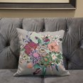 thumbnail image 5 of Amrita Sen Friendship Bouquet Throw Pillow with Removable Cover in Gray Pink Green 16x16, 5 of 5