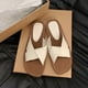 thumbnail image 4 of Zapatos Verano Slip On Slides Correa Cruzada Punta Abierta Casual para Mujer Dressy Summer, 4 of 8