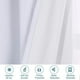 thumbnail image 4 of Cortinas opacas de lino de 84 pulgadas de largo, 100 % absolutamente opacas, con aislamiento térmico, con textura de lino, cortinas con ojales antioxidantes, ahorro de energía con forro blanco, 2 paneles, blanco natural brillante, 52 pulgadas de ancho x 54 pulgadas de largo, 4 of 5