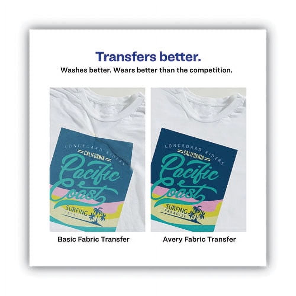 Fabric Transfers, 8.5 X 11, White, 5/Pack | Bundle of 2 Packs