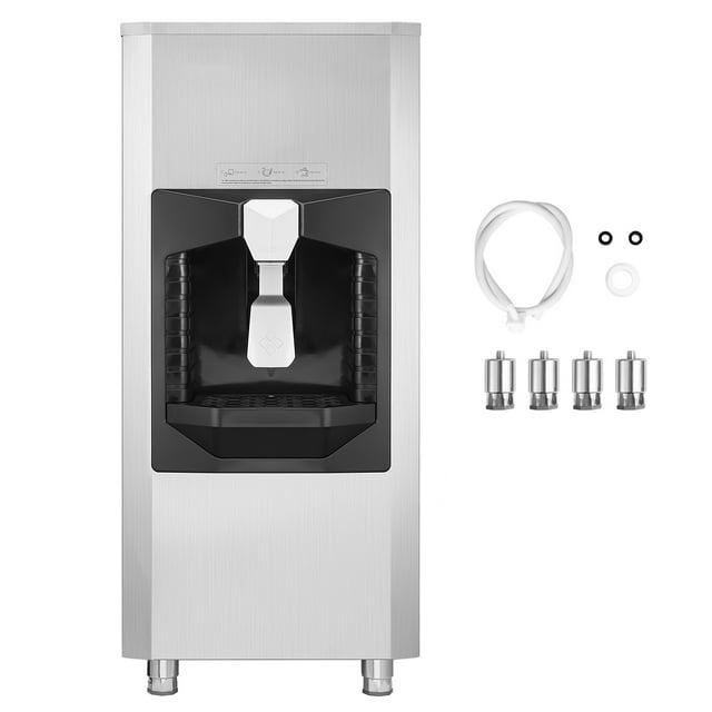 KFFKFF Distributeur de Glace, Bac de Rangement pour Glace avec Capacité de Stockage de 180 Lb, Distribution Automatique de Glace de 20 Lb/min avec Broyeur, Pieds à Hauteur Réglable, pour Machine Commerciale à Glaçons