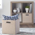 thumbnail image 3 of Better Homes & Gardens Fabric Cube Storage Bins (12.75" x 12.75"), Tan, 2 Pack, 3 of 5