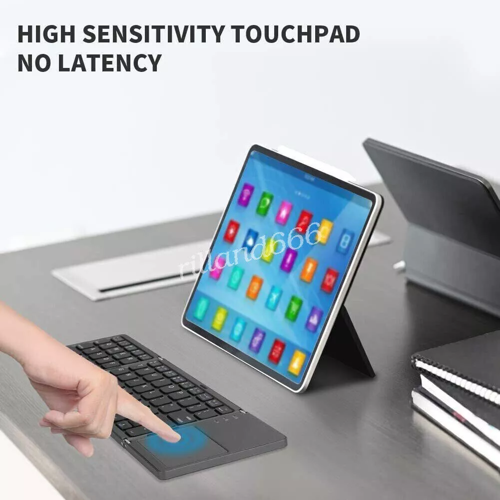 Mini Folding Wireless Bluetooth Keyboard With Touchpad for Laptop Tablet Phone