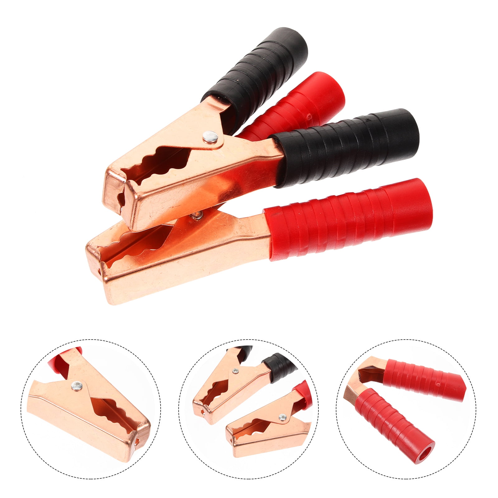 SEWACC 1 Pair Car Jump Starter Clamp Copper Plating Assorted Color For Current Transmission For Automobile Owners