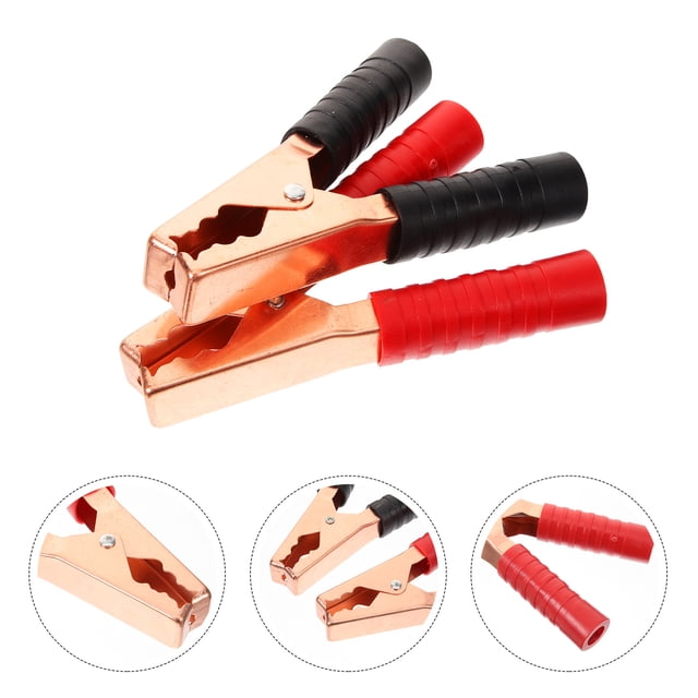 SEWACC 1 Pair Car Jump Starter Clamp Copper Plating Assorted Color For Current Transmission For Automobile Owners