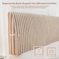 thumbnail image 3 of Pinmoco Memory Foam Upholstered Headboard with Height Adjustable and Ergonomic Head Board for King Bed, Fluff Light Camel, 3 of 9