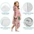 thumbnail image 7 of Pink Christmas Santa Pattern Hooded Bath Towel，60"x35" for Ages 3 To 12 Kids, Quick Dry Lightweight Soft Microfiber Hood Beach Towel Cover Up for Kids, 7 of 7