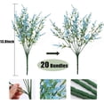 thumbnail image 2 of 8 Bundles Artificial Flowers Fake Outdoor Plants Faux UV Resistant Lavender Flower Plastic Shrubs Indoor Outside Hanging Decorations (Fuchsia), 2 of 4