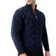 thumbnail image 4 of pstuiky Camisas de manga larga de invierno para hombre, Blusa informal de tweed de color liso para hombre, cuello alto, cremallera, hilo grueso, manga larga, cuello alto salir tops l, 4 of 7