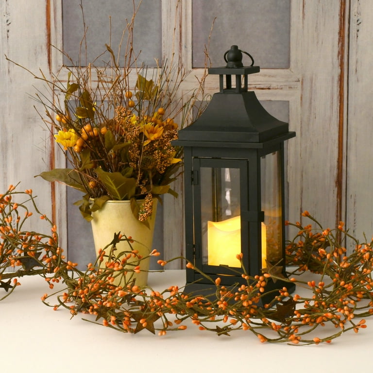 Battery Operated Outdoor Lanterns with LED Candles - LumaBase