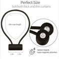 thumbnail image 5 of Magnetic Curtain Tiebacks 4Pack, 16 inch Curtain Tiebacks Hooks Black Enhance Magnetic Attraction No Drill Hole & Hooks Window Decorative, 5 of 5