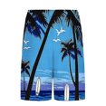 thumbnail image 4 of LIBRCLO Mens 2 in 1 Shorts Elastic Waist Hawaiian Style Printing Shorts Casual Fashion Quick Dry Beach Pants with Pockets and Drawstring, 4 of 6