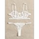 thumbnail image 2 of Conjunto de lencería sexy de 2 piezas con tirantes de encaje para mujer, conjunto de lencería push up Floral Blanco CH Floral Blanco CH Xishao ropa, 2 of 2