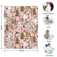 thumbnail image 4 of Poodle and Pioneer Flower Blanket,Comfortable Soft Lamb Wool Throw Blanket,All Season,Warm Lightweight Blankets for Sofa Bed Couch Living Room Chair,30"x40", 4 of 4