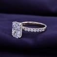 thumbnail image 2 of AFFY Hidden Halo Solitaire Engagement Ring for Women, 3.50 Carat (ctw) Rectangular and Round IGI Certified Lab Grown Diamond Ring in 14K Solid White Gold Jewelry Gift for Her Size-8.5, 2 of 6