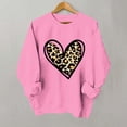 thumbnail image 2 of Hauts Romantiques pour Femmes 2026, Chandail en Molleton Léopard à Col Rond Confortable, Tenues de Mode de la Saint-Valentin à Manches Longues, T-Shirts d'Amour Décontractés, Vêtements Quotidiens Doux, 2 of 5