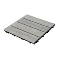 thumbnail image 7 of Patio Floor Tiles Pack of 22 WPC Wood-Plastic Composite Patio Deck Tiles DIY Interlocking Decking Tiles, Quick Deck Floor Tile, Court Tile, Water Resistant Indoor Outdoor -11.8" SKYGREY, 7 of 7
