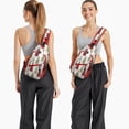 thumbnail image 6 of Sling Backpack,Multicolor Christmas Tree Pattern Sling Bag with Water Bottle Holder,Waterproof Sling Bag for Men/Women with Headphone Jack for Hiking,Travel, 6 of 6