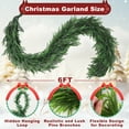 thumbnail image 4 of Remiawy Christmas Norfolk Pine Garland 6 Ft with Tinsel, Realistic Artificial Greenery Garland for Mantel, Fireplace, Stair Railings, Doorways, Outdoor Indoor Xmas Holiday Decorations, 4 of 8