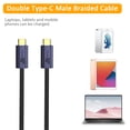 thumbnail image 2 of Cable de datos USB2.0 PD3.1 Tipo-C Cable de carga 10Gbps para teléfono móvil / computadora portátil / tableta Hugtrwg Para estrenar, 2 of 6